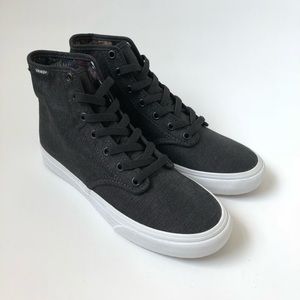 Vans High Top Black Denim Floral Liner